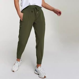 NEW CALIA Dark Olive Women's Truelight Cargo Pocket Jogger